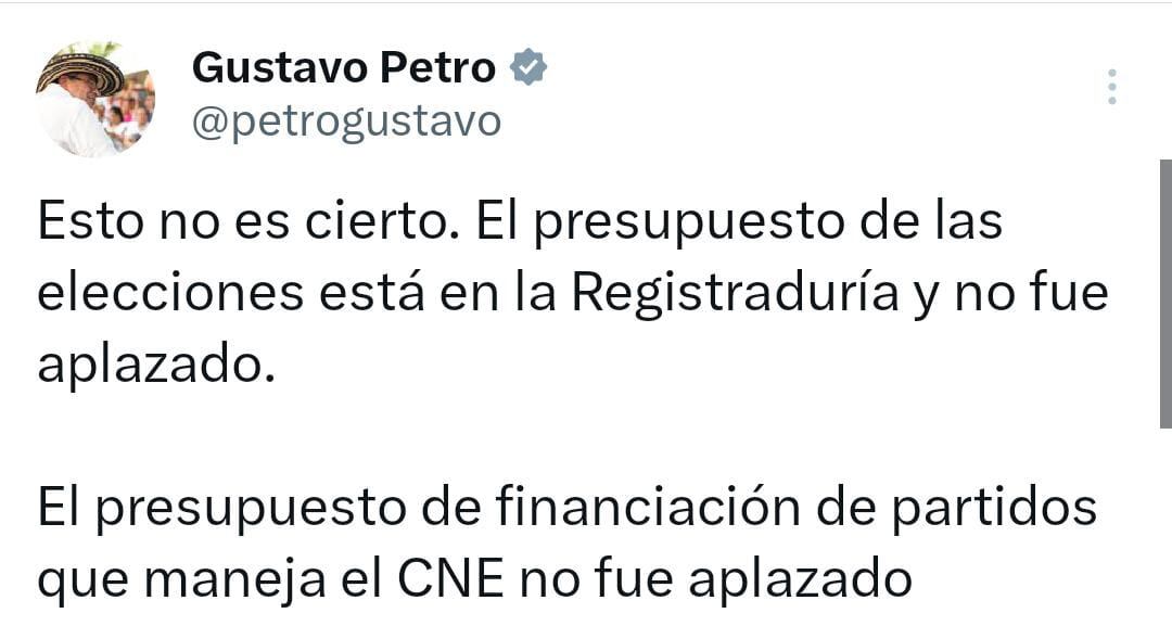 Gustavo Petro respondió al CNE sobre la advertencia por el recorte presupuestal para la entidad