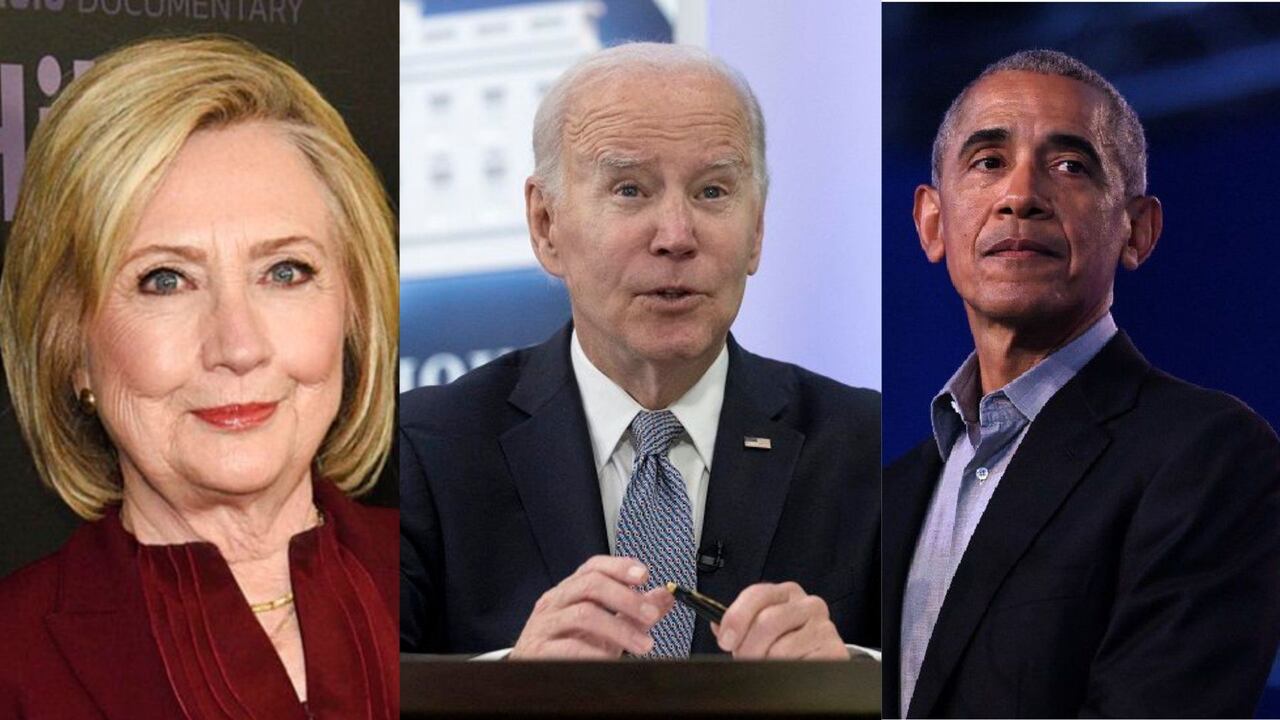 Hillary Clinton, Joe Biden y Barack Obama.