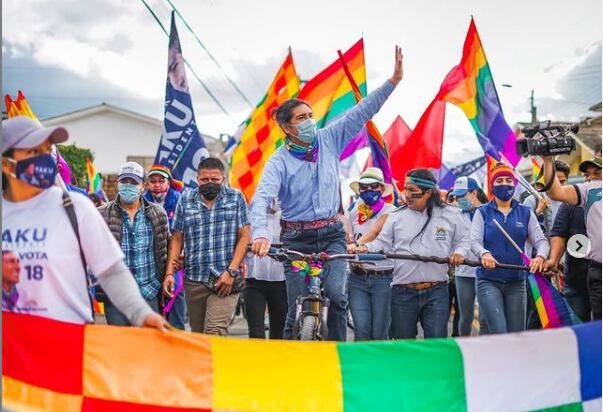 Yaku Pérez, candidato en Ecuador