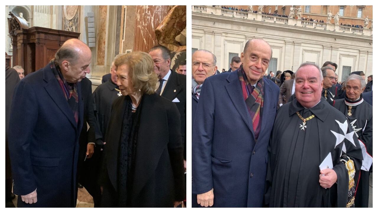 El canciller Álvaro Leyva conversó con la reina Sofía de España y miembros de la iglesia.