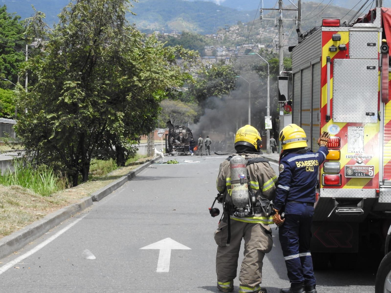 Atentado con cilindros al Batallón pichincha en Cali