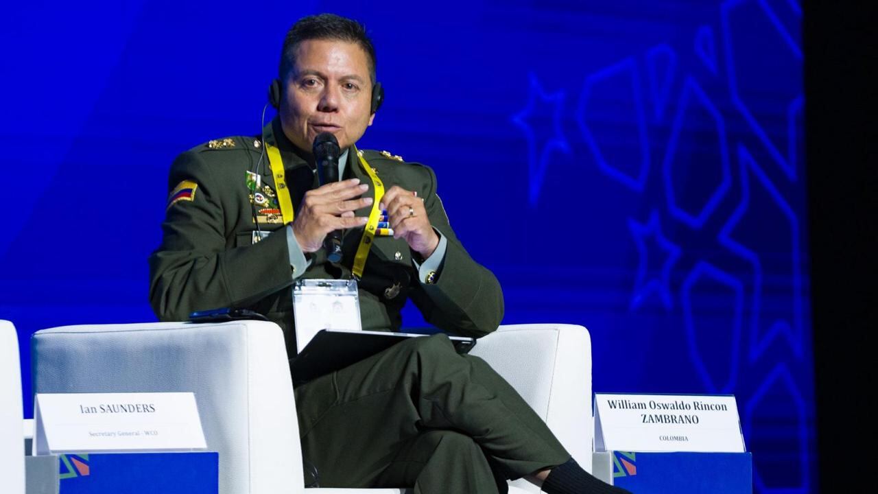 Director de la Policía, William Rincón, en la Asamblea General de la Interpol.