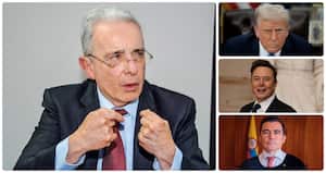 Álvaro Uribe, Donald Trump, Elon Musk, César Reyes.