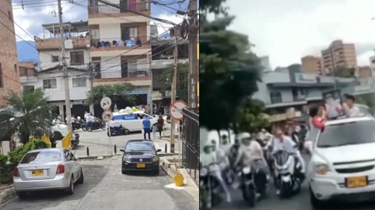 Caravana fúnebre de adolescente asesinado en Medellín en medio de un supuesto intento de hurto.