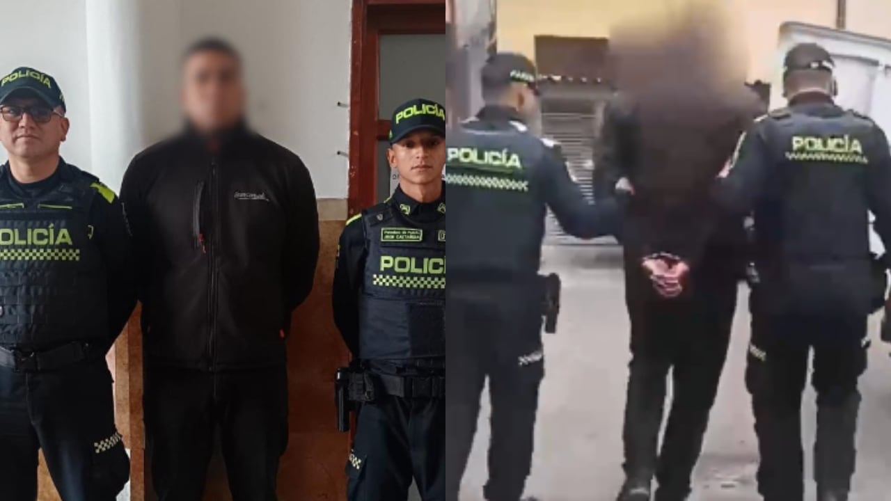 La captura del presunto delincuente en Bogotá.
