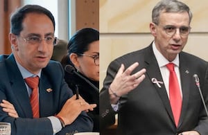 José Manuel Restrepo y Miguel Gómez Martínez, ministro de Hacienda