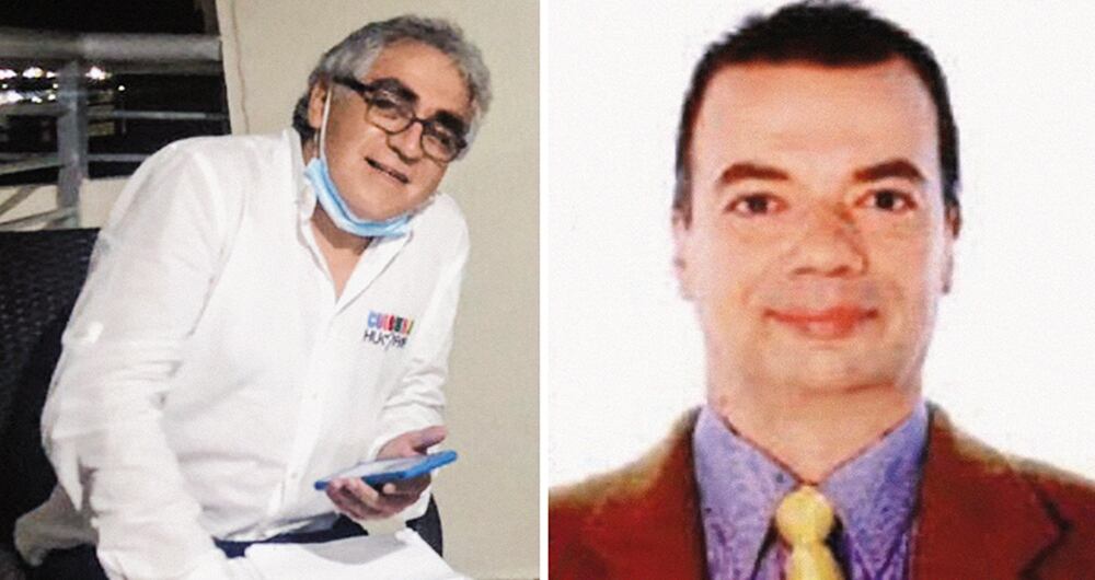   Augusto Rodríguez (arriba) y Manuel Alberto Casanova compartieron con el presidente Gustavo Petro en el M-19, pero estrecharon sus lazos después de la desmovilización de este grupo guerrillero.