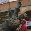 La estatua estaba instalada desde el año 2012.