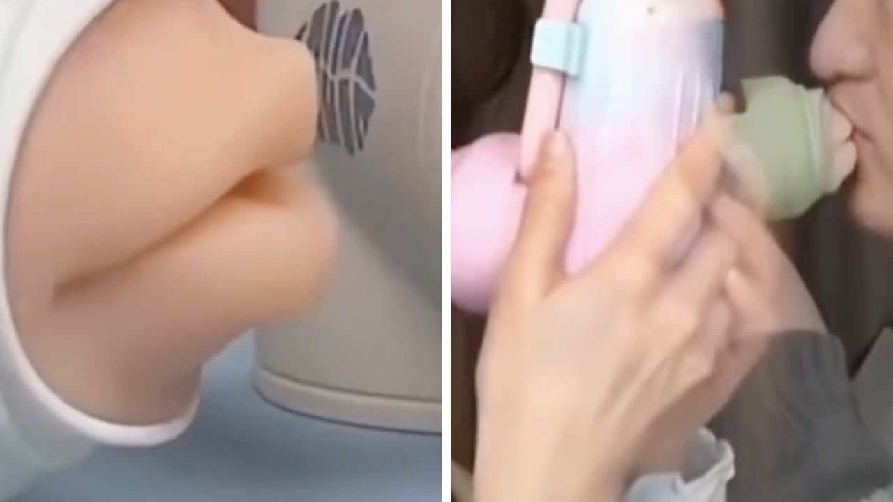 Así luce el aparato con el que se pueden dar besos a larga distancia.