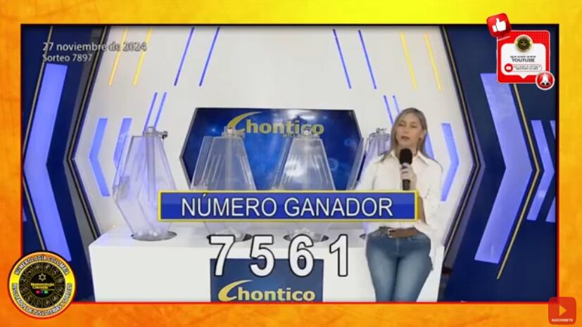 Resultado Chontico Día 27 de noviembre 2024