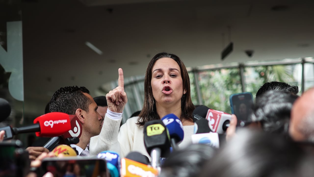 María Claudia Tarazona, viuda de Miguel Uribe Turbay, en Bogotá.