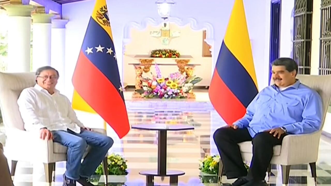 Presidente Gustavo Petro y Nicolás Maduro