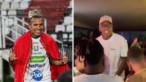 Dayro Moreno celebró por todo lo alto ser el nuevo máximo goleador del FPC, pero queda debiendo un millón de pesos.