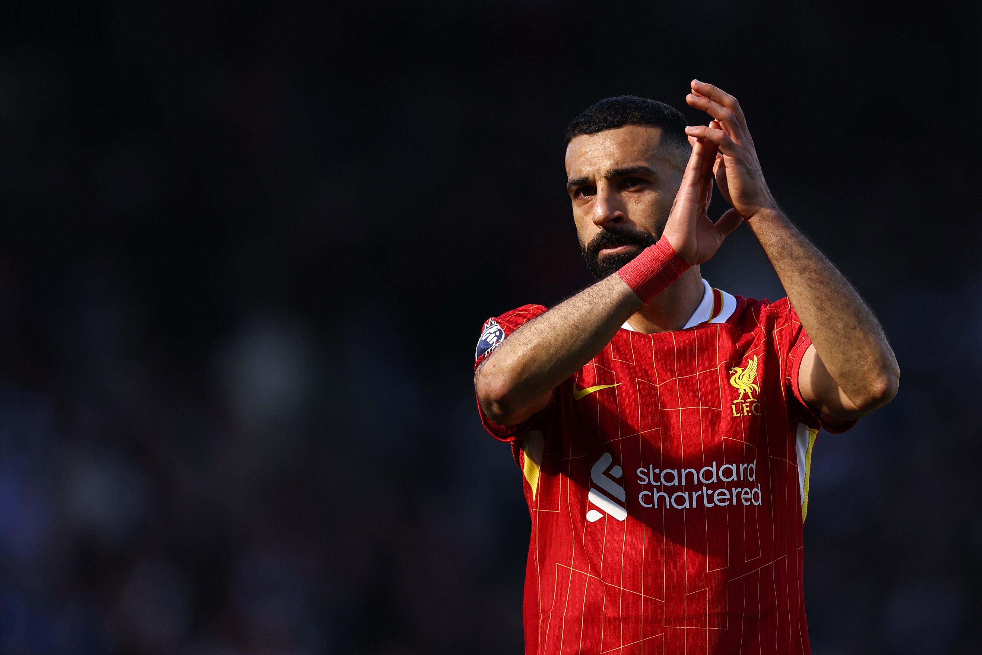 LONDON, ENGLAND - APRIL 6: Mohamed Salah of Liverpool during the Premier League match between Fulham FC and Liverpool FC at Craven Cottage on April 6, 2025 in London, England. (Photo by Jacques Feeney/Offside/Offside via Getty Images)