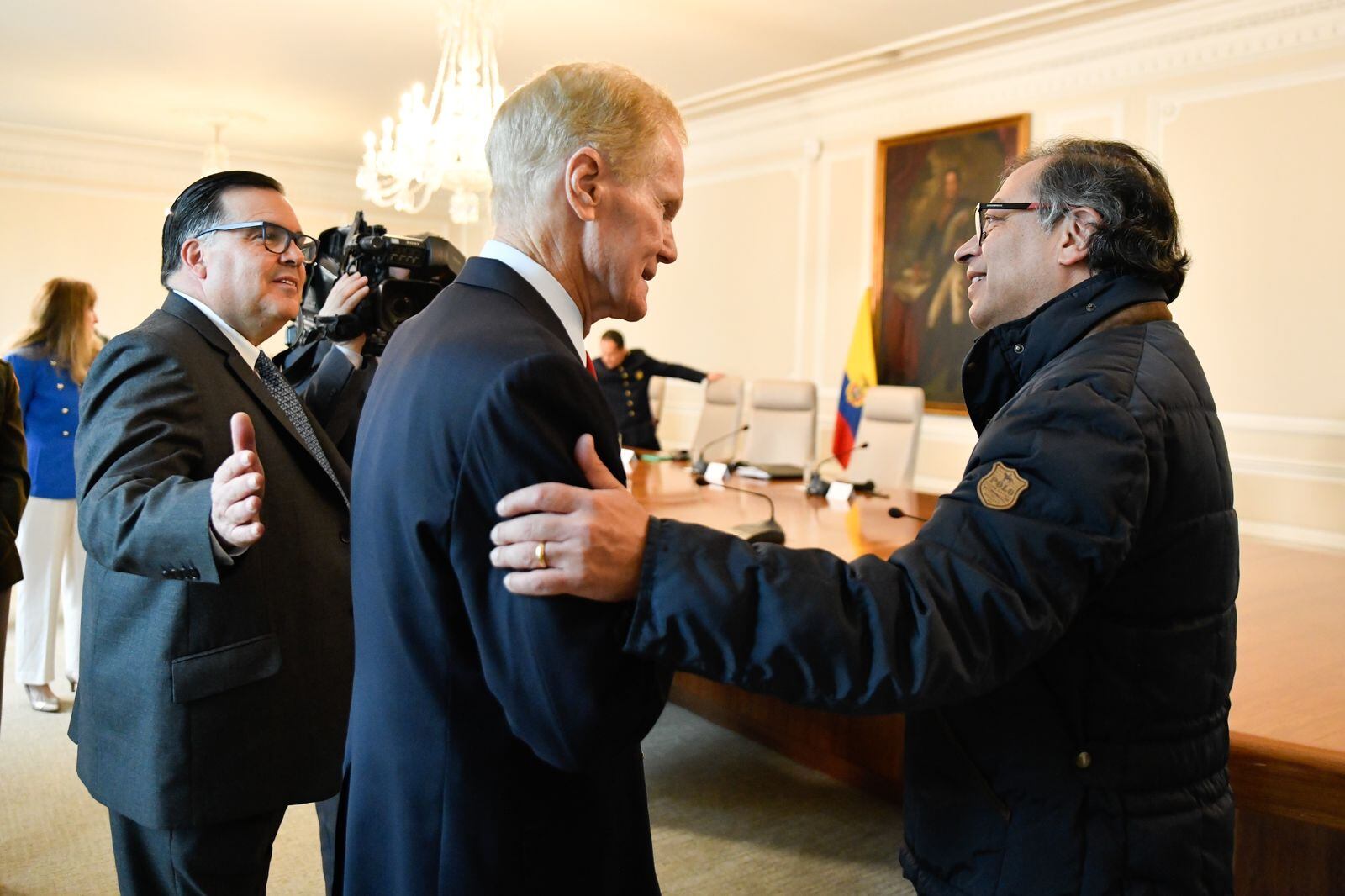 Presidente Gustavo Petro y el director de la Nasa Bill Nelson.