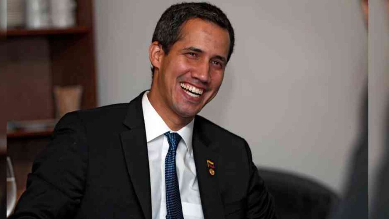 Juan Guaidó en entrevista con SEMANA en un hotel del norte de Bogotá.