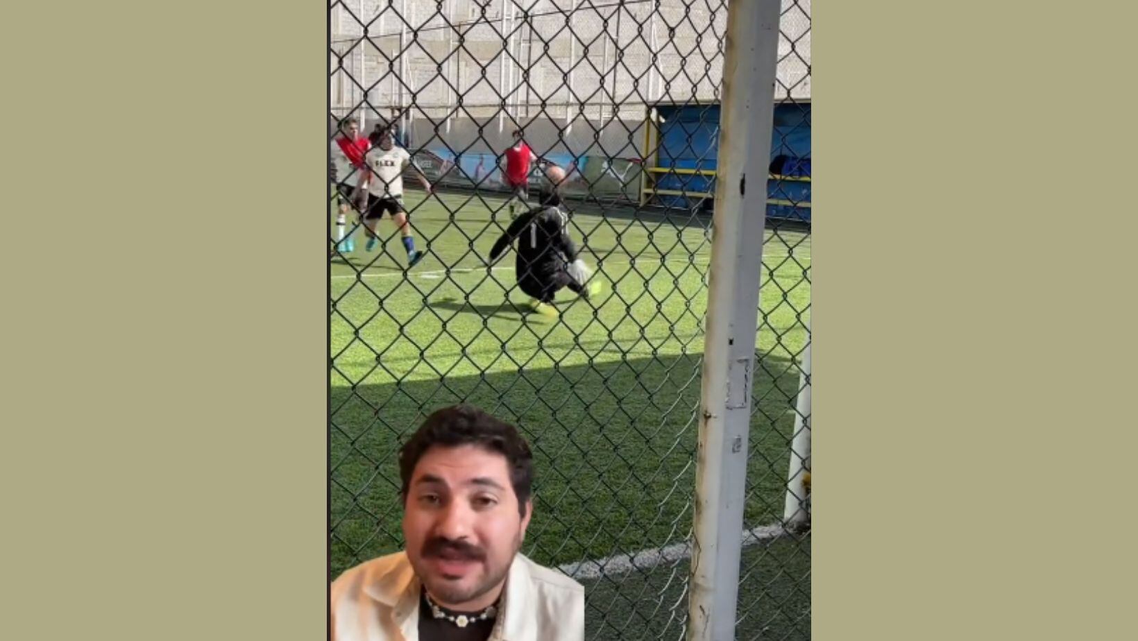 Ayuda paranormal detiene un gol
Foto: captura de pantalla video TikTok @joakimkardashian