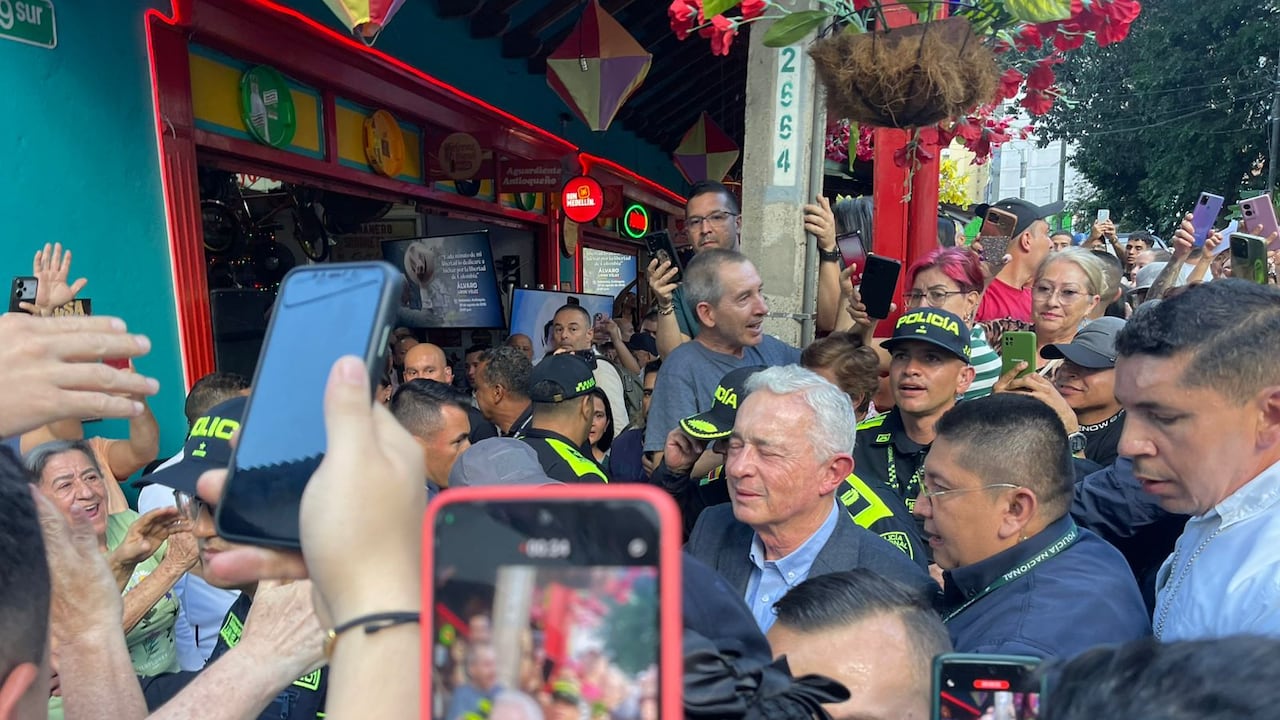 Expresidente Álvaro Uribe Vélez en Sabaneta, Antioquia.