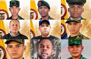 Estas son las nueve personas secuestradas.