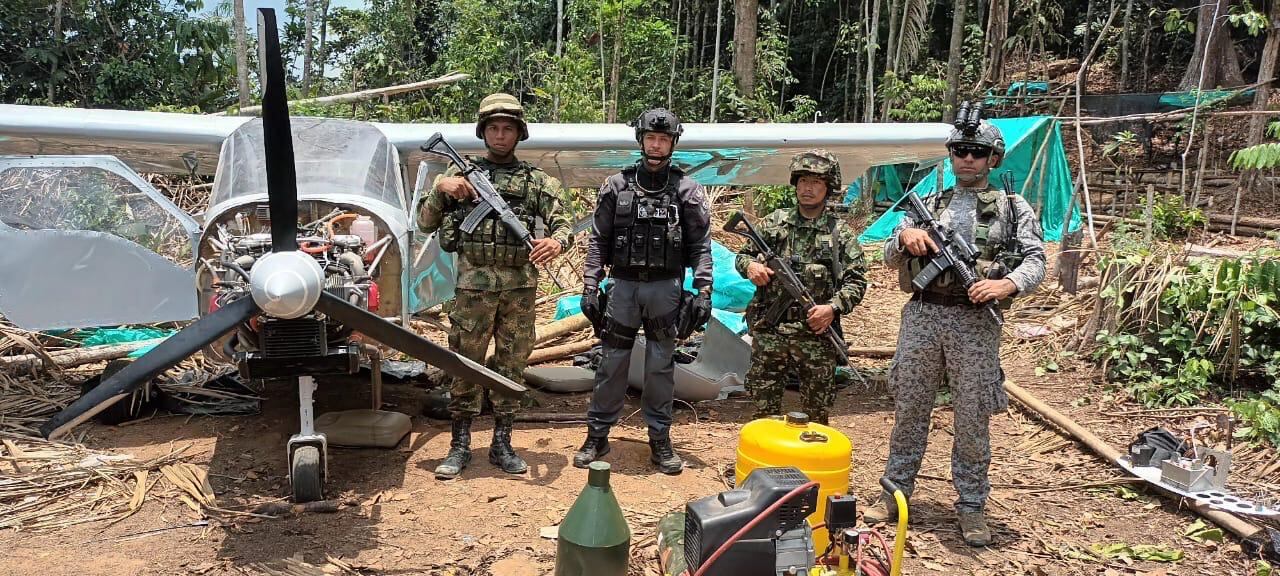 Aeronave que estaría al servicio de las disidencias de las Farc en Antioquia.