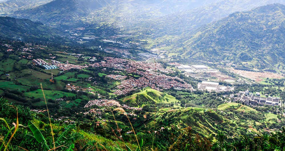 El Valle de Aburrá desde su extremo norte.