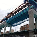 El alcalde Carlos Fernando Galán destacó que ya fueron armados 18 kilómetros de viaducto de la Línea 1 del Metro de Bogotá, tras la instalación de un nuevo vano.