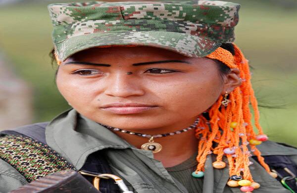 Una de las guerrilleras que acompañó a Roméo Langlois a la vereda San Isidro.