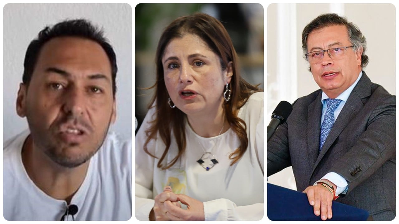 Daniel Mendoza, defensora del Pueblo, Iris Marín; y el presidente, Gustavo Petro.