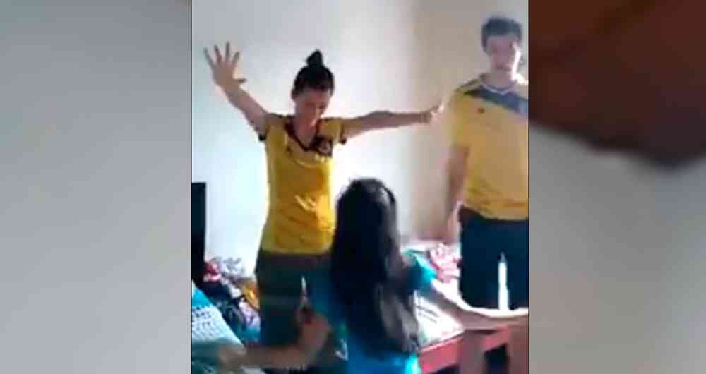 En video quedó registrado el espontáneo grito de la menor.