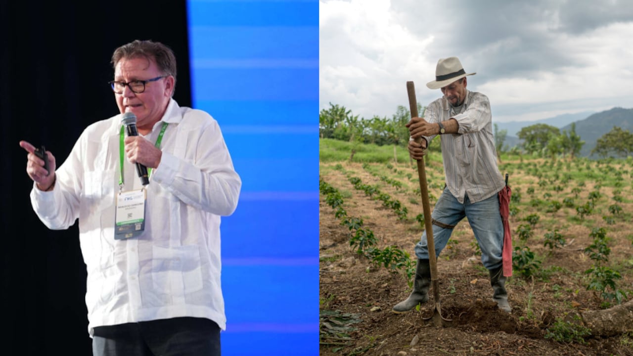 Indalecio Dangond, ministro de Agricultura, e imagen de referencia de campesino.