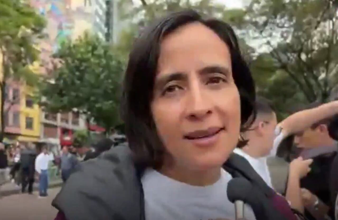 La exministra de ambiente Susana Muhamad participó este 1 de mayo en las marchas convocadas por el Gobierno.