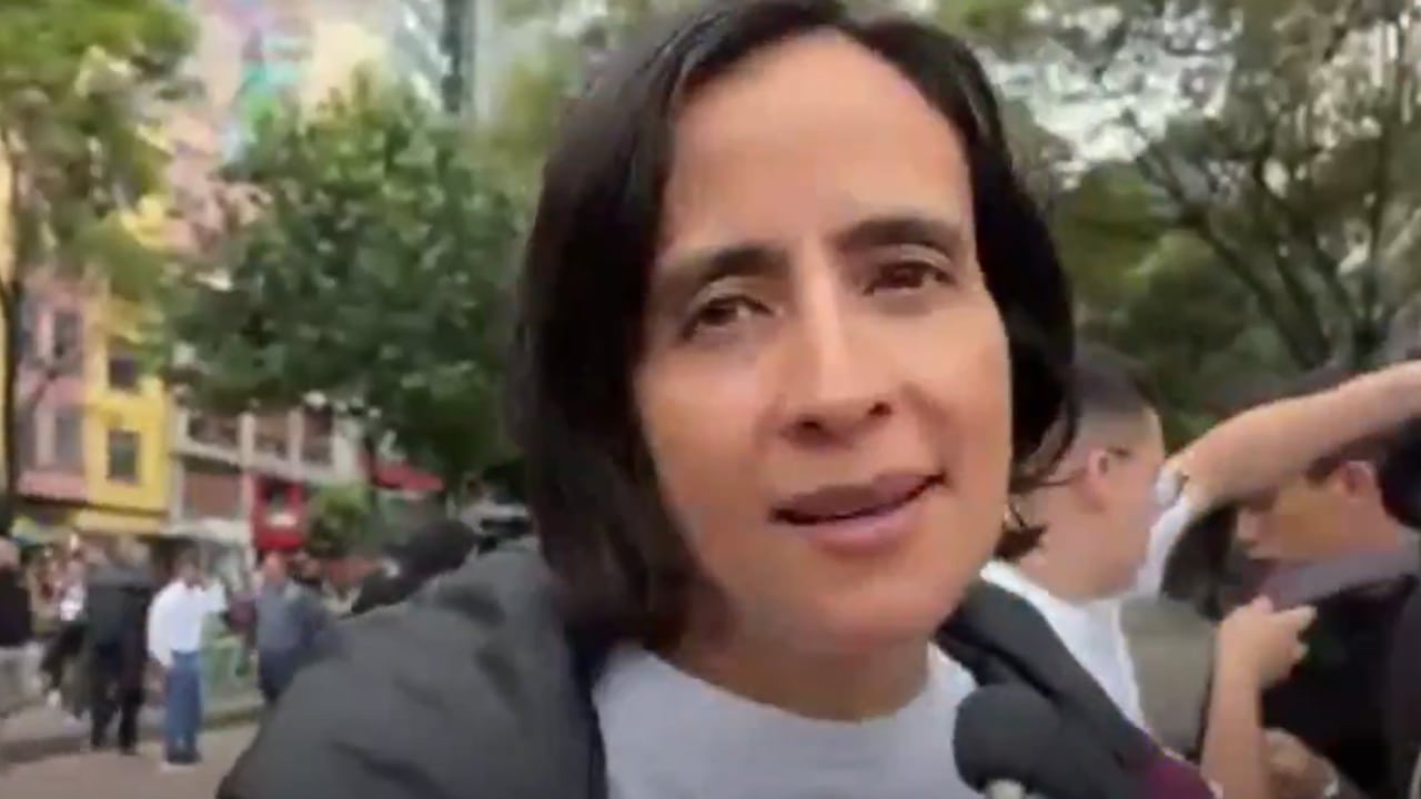 La exministra de ambiente Susana Muhamad participó este 1 de mayo en las marchas convocadas por el Gobierno.