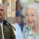 El expresidente Iván Duque y la reina Isabel II.