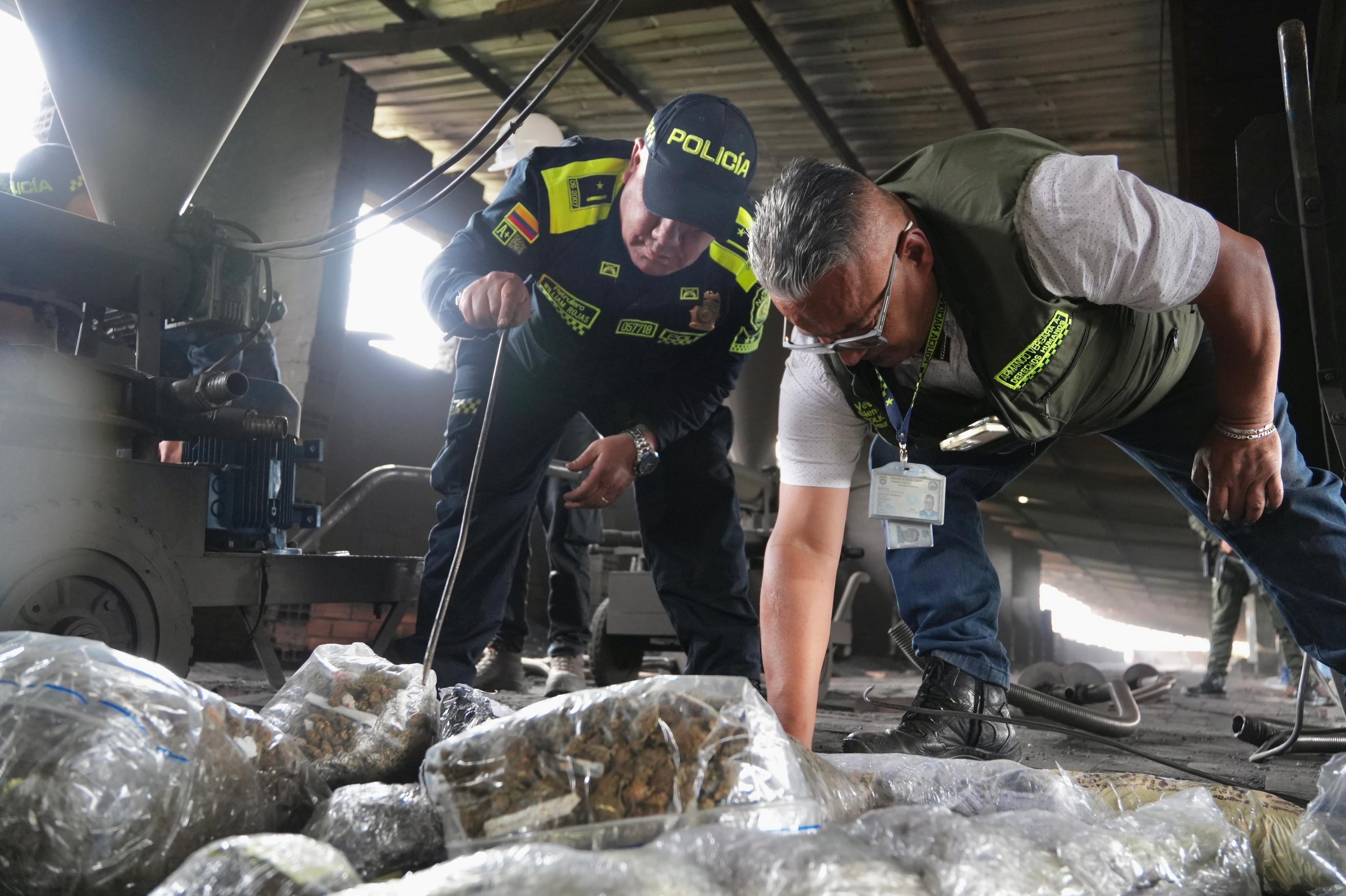 Drogas destruidas en Bogotá