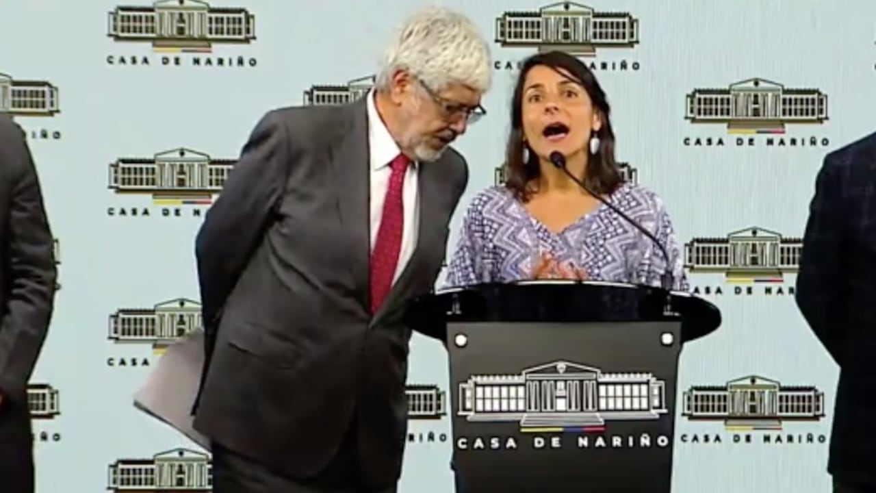 Irene Vélez y Germán Umaña, ministros de Minas y Comercio, respectivamente