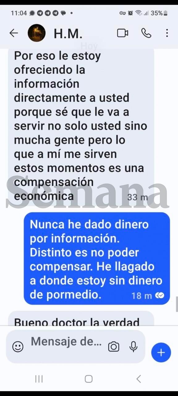 Mensaje al canciller Leyva.
