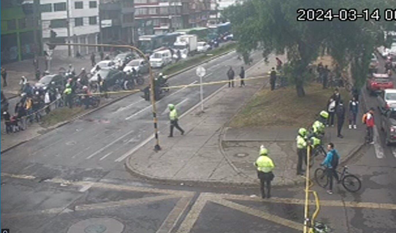 Trancón en la avenida Boyacá.