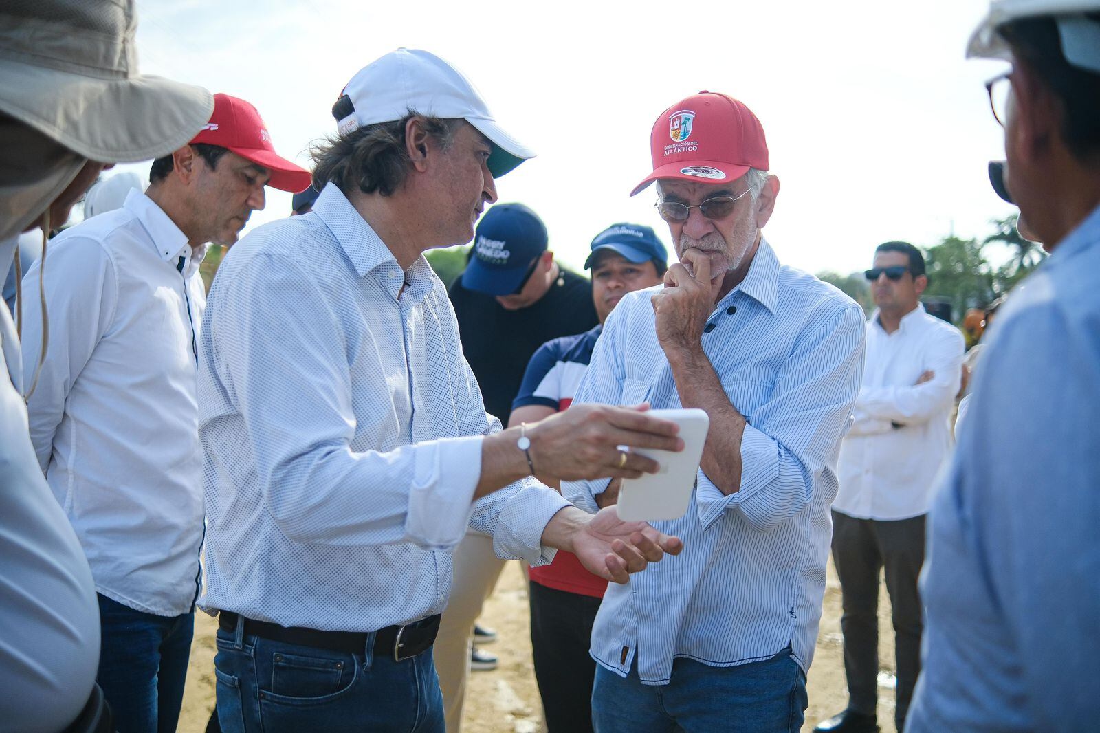 Gobernador Verano en las obras.
