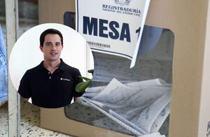 Jerónimo Uribe, hijo del expresidente Álvaro Uribe; e imagen de referencia de elecciones.