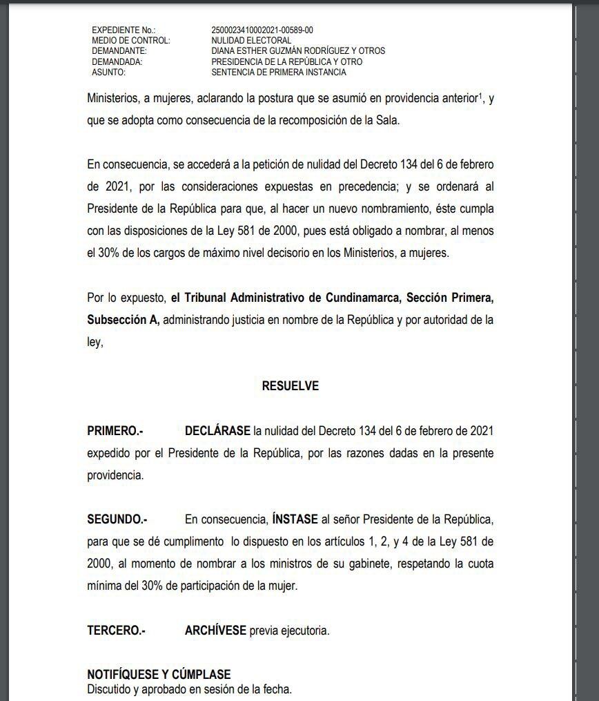 Diego Molano podrá presentar un recurso ante el Consejo de Estado.