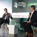 Hernando Chica Zuccardi, presidente del Banco Agrario y Luis Arturo Paez, director de RTVC Noticias.