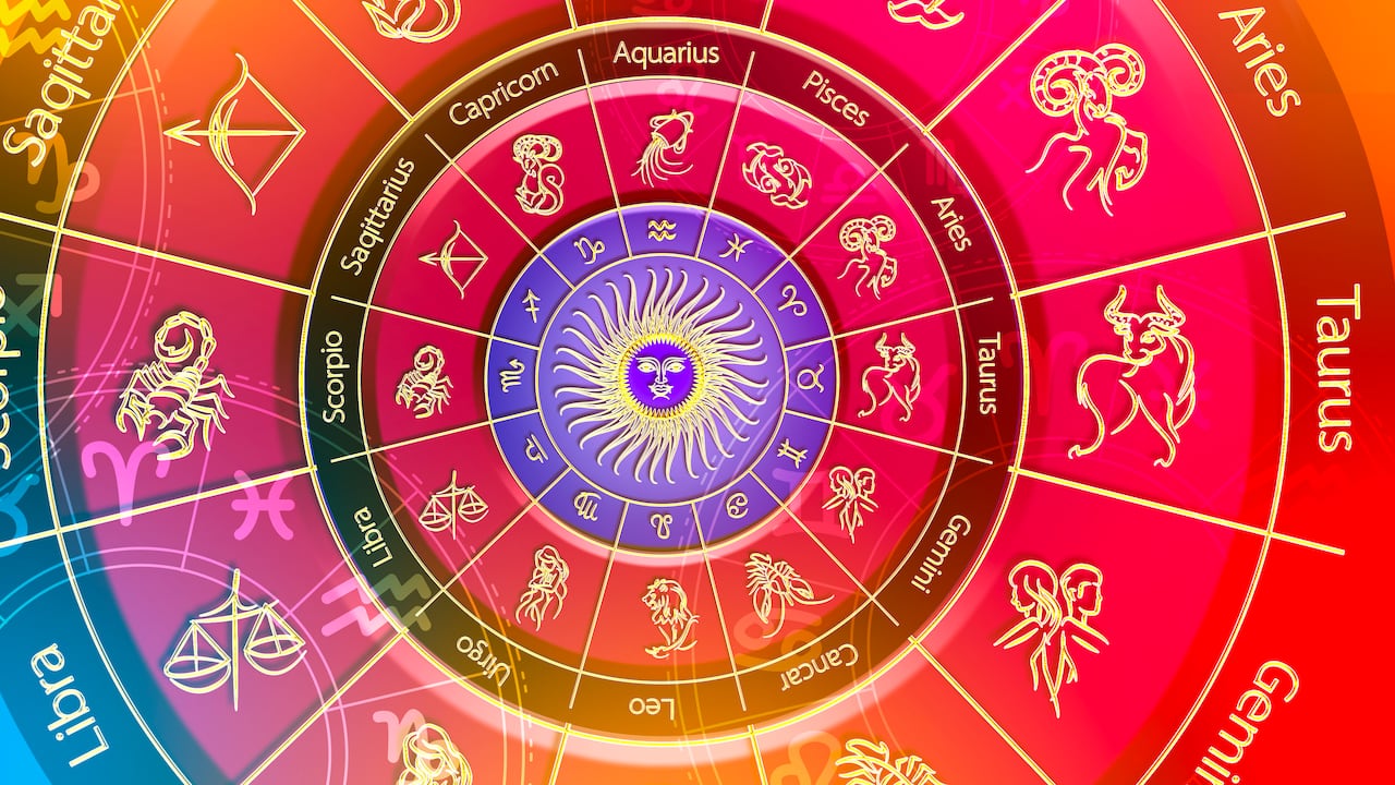 Signos del zodiaco y astrología con constelaciones.