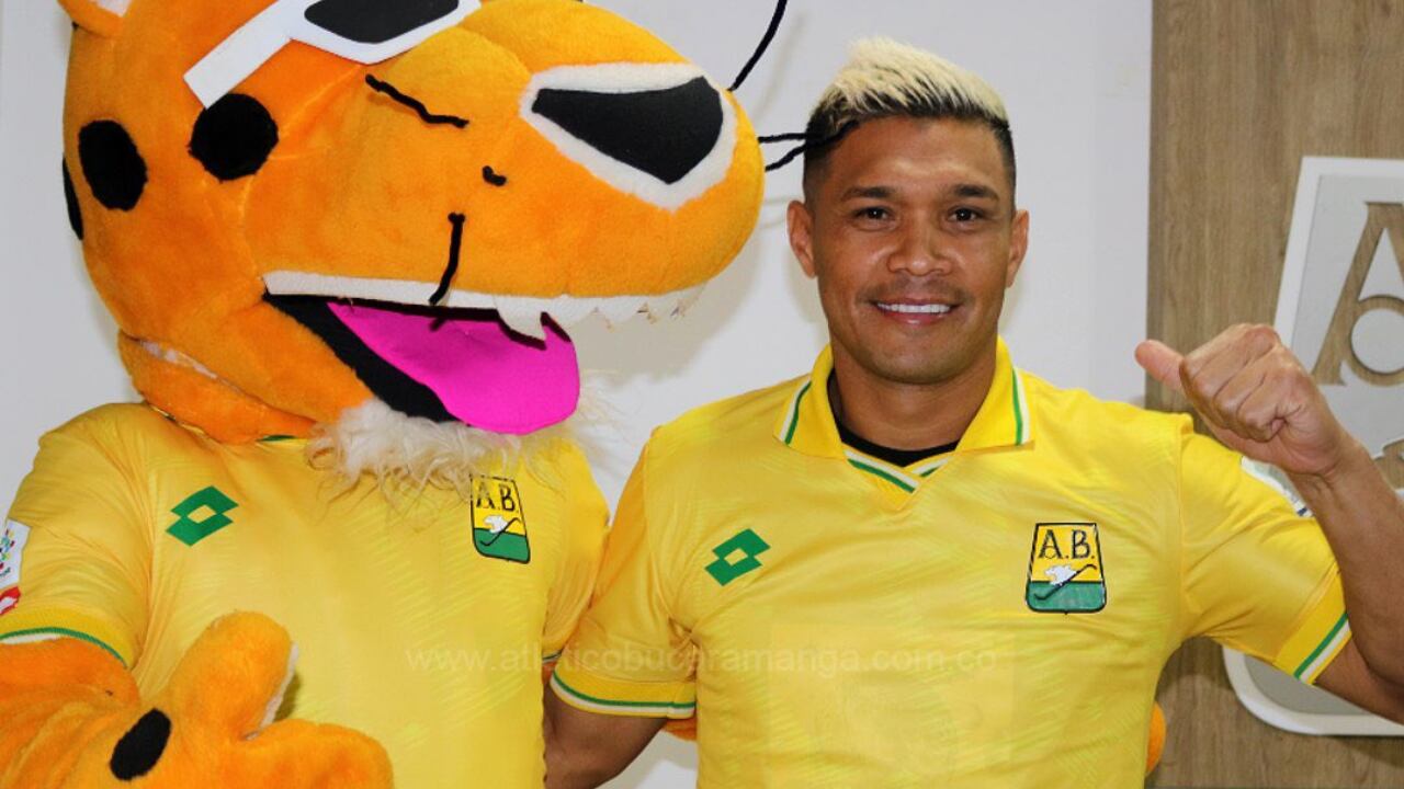 Teófilo Gutiérrez, Atlético Bucaramanga.  Foto: Twitter oficial Atlético Bucaramanga (Atlético Bucaramanga
@ABucaramanga).