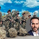 Integrantes del Ejército Nacional y el presidente Abelardo De La Espriella.