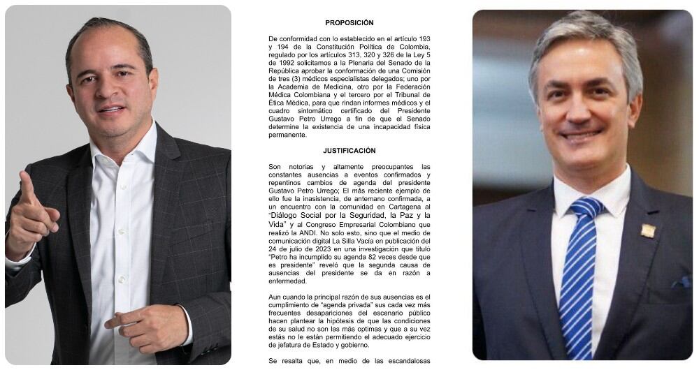 Juan Espinal y Christian Garcés y la proposición.