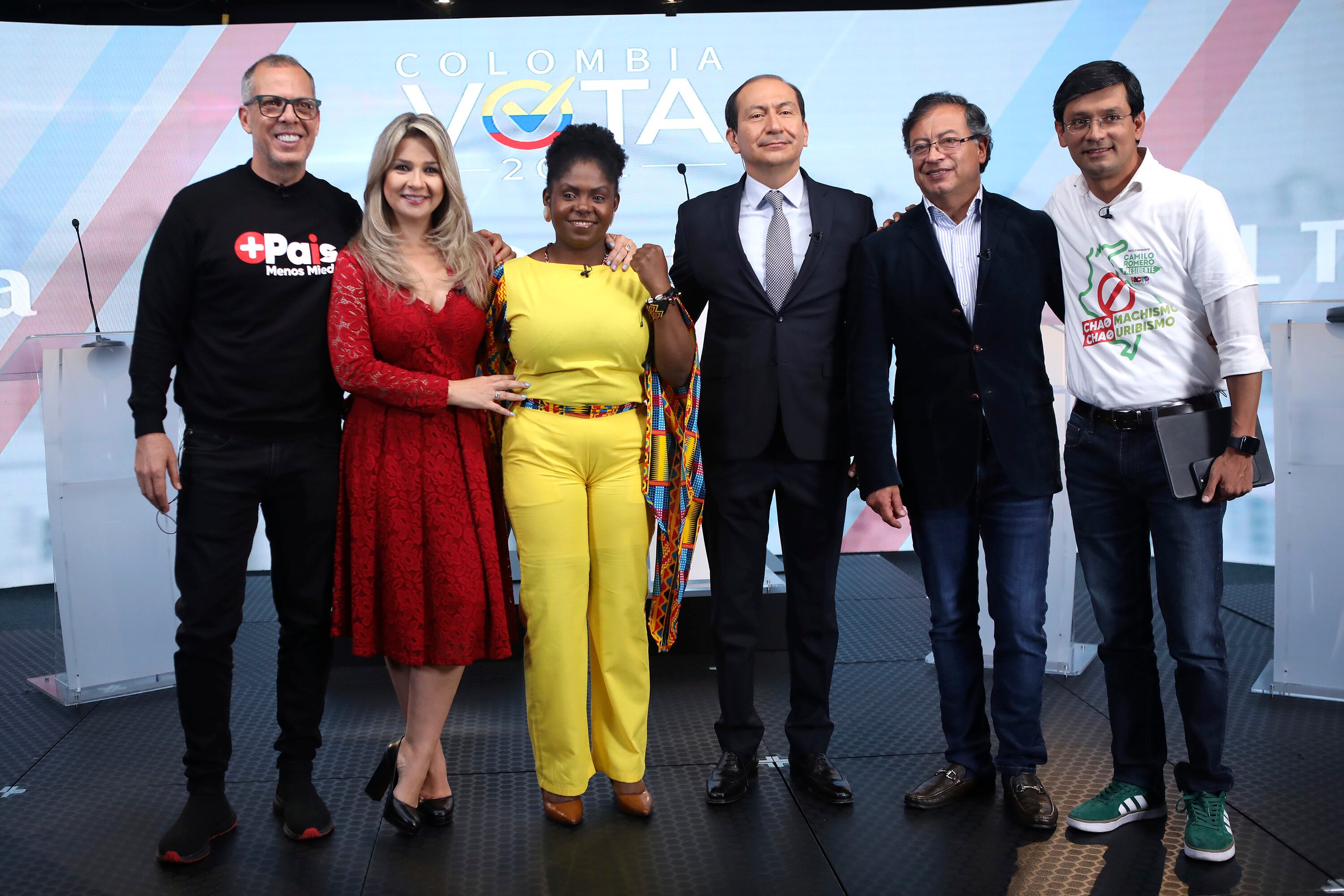 Candidatos Pacto Histórico en el debate en Semana y el Tiempo