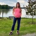 Cristina Hurtado entró en labor de parto, su esposo Josse Narváez la acompaña