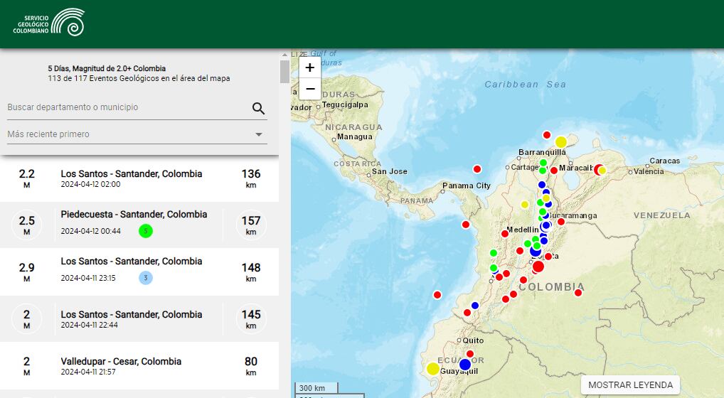 El SGC registra en tiempo real la actividad sísmica en Colombia.