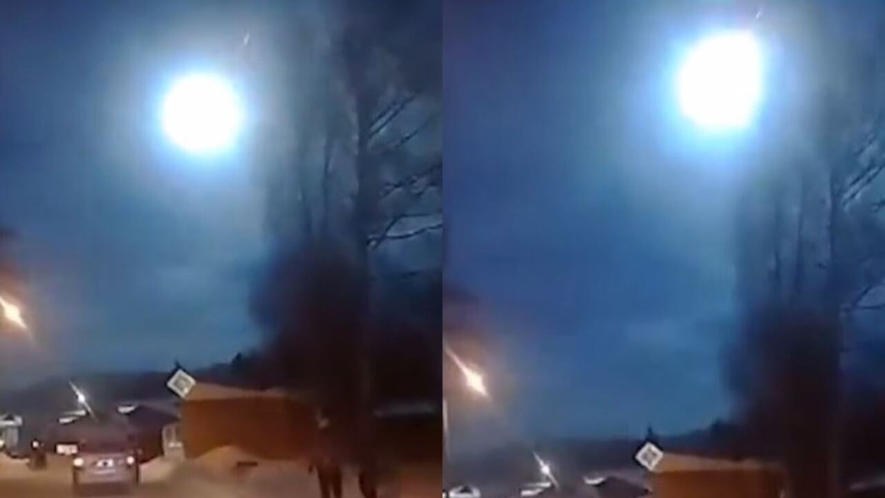 El cielo se iluminó de un fuerte color celeste.