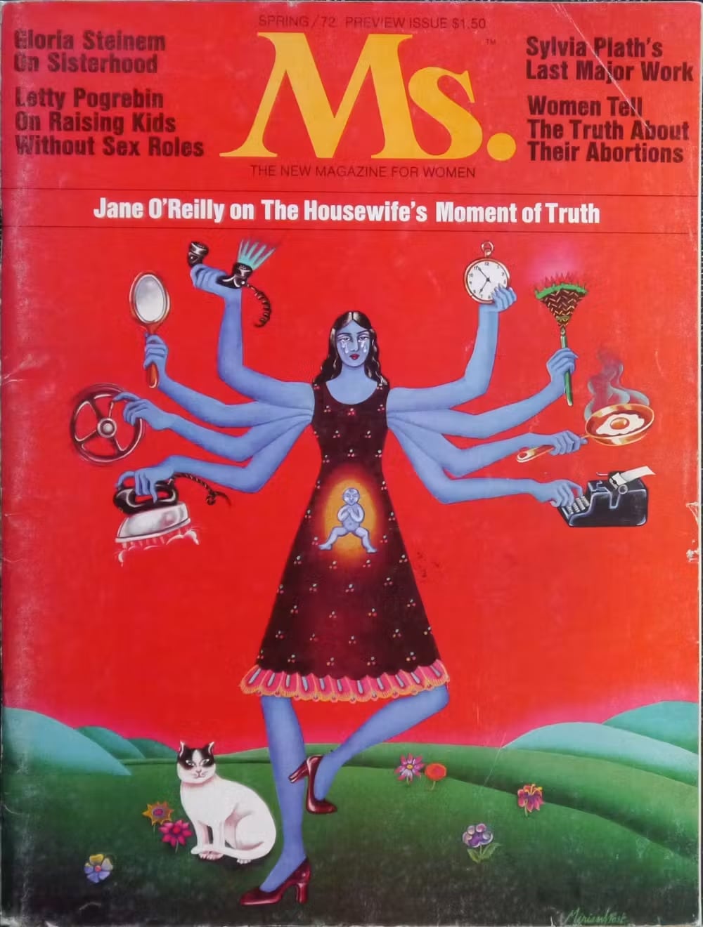 Portada de primavera de 1972 de Ms.. Ms. magazine/Liberty Media for Women, LLC, CC BY-SA